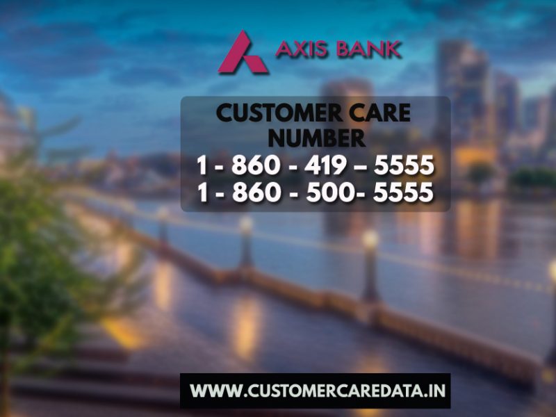 Axis bank customer care number